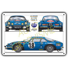 Alpine A110 1600S MC Metalen plaat - AG-FO-013 - FO-013 - 36617681517691