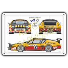 ALPINE A310 V6 CALBERSON Metalen plaat - GT2i - AG-FO-014 - FO-014 - 36617681517708