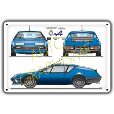 Alpine A310 V6 Metalen Plaquette 20x30cm - GT2i - AG-FO-015 - FO-015 - 36617681517718