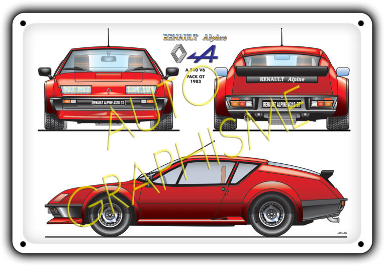 Pannello metallico Alpine A310 V6 Pack GT - AG-FO-016 - FO-016 - 36617681517728