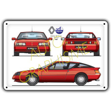 ALPINE V6 GTA Metalen plaat - AG-FO-017 - FO-017 - 36617681517738