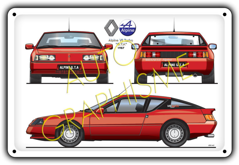 Placă metalică ALPINE V6 GTA - AG-FO-017 - FO-017 - 36617681517738