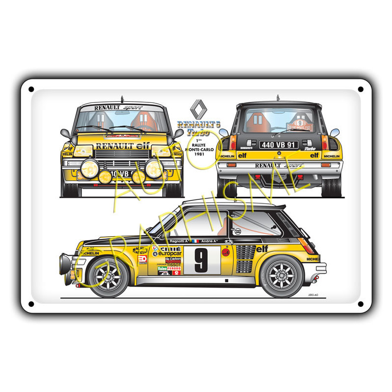 Plaatwerk Renault 5 Turbo 1 Mc - AG-FO-018 - FO-018 - 36617681517748
