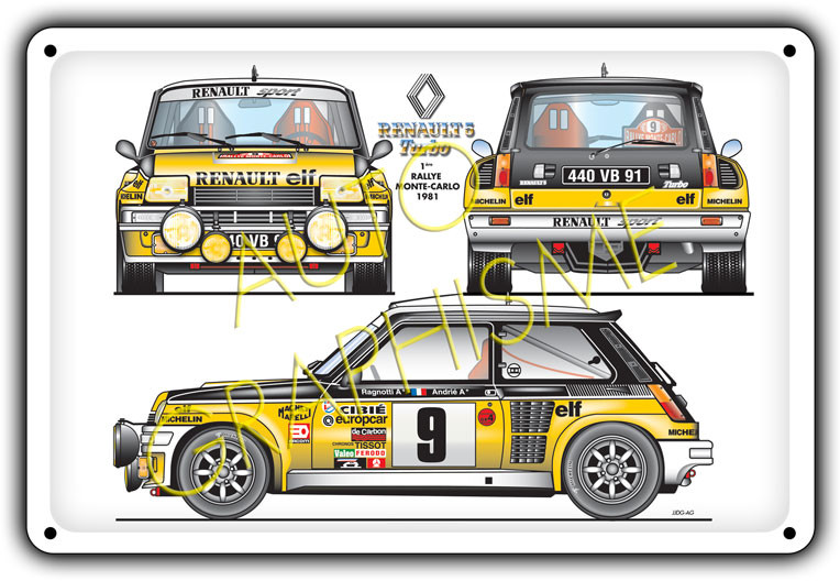 Plaatwerk Renault 5 Turbo 1 Mc - AG-FO-018 - FO-018 - 36617681517748