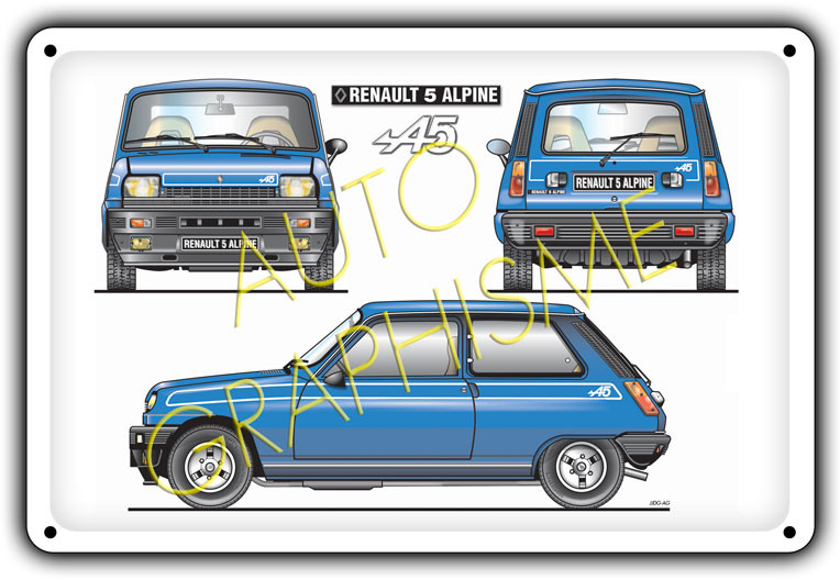 Plaque Metallique R5 ALPINE - AG-FO-020 - FO-020 - 36617681517768