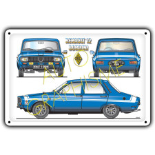 Metalen plaat Renault 12 Gordini - AG-FO-022 - FO-022 - 36617681517788