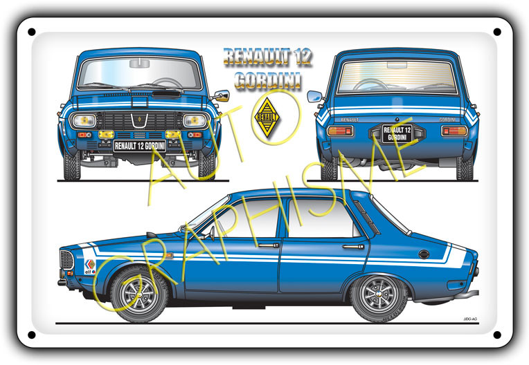 Renault 12 Gordini Metal Panel - AG-FO-022 - FO-022 - 36617681517788