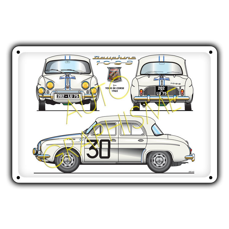 Metalen plaat DAUPHINE 1093 TOUR DE CORSE - AG-FO-024 - FO-024 - 36617681517805