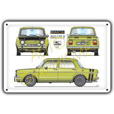 Metalen plaat Simca Rallye 2 1973 - AG-FO-030 - FO-030 - 36617681517865