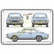Simca 1200 S Metalen plaat