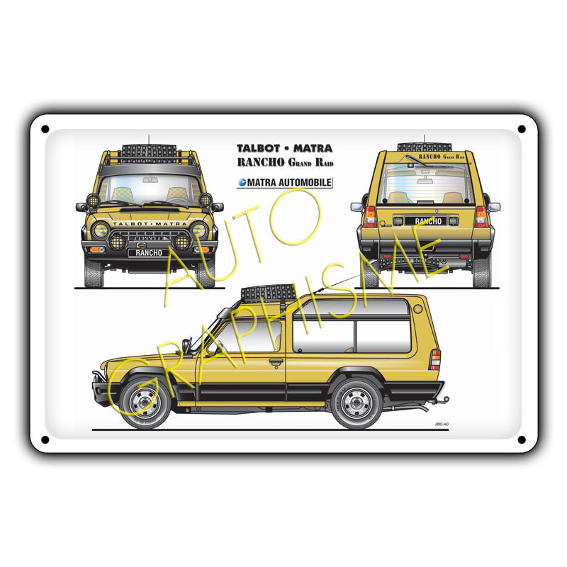 Metalen plaat MATRA RANCHO GRAND RAID - AG-FO-034 - FO-034 - 36617681517902