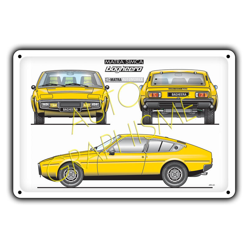 Matra Bagheera metalen plaat - AG-FO-036 - FO-036 - 36617681517922