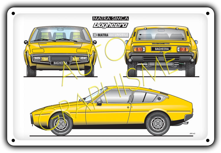 Matra Bagheera metalen plaat - AG-FO-036 - FO-036 - 36617681517922