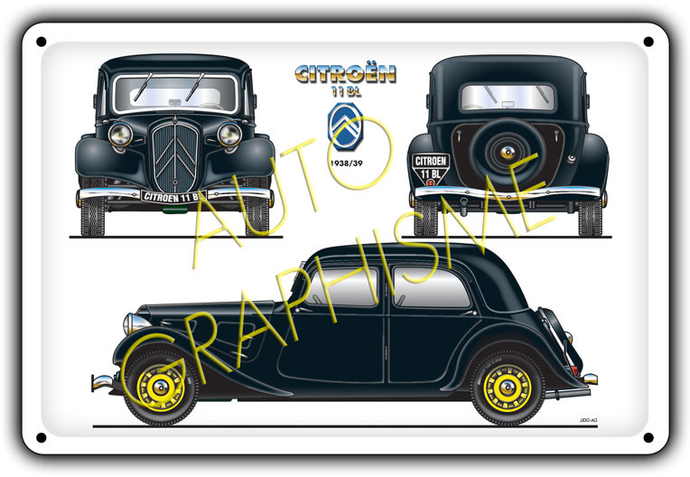 Placă metalică Citroën Tracțiune 11 BL - AG-FO-037 - FO-037 - 36617681517932