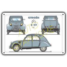 Metalen plaat CITROEN 2CV - AG-FO-039 - FO-039 - 36617681517952