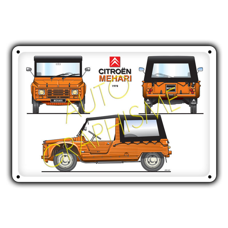Metalen plaat Citroën Mehari - AG-FO-041 - FO-041 - 36617681517972