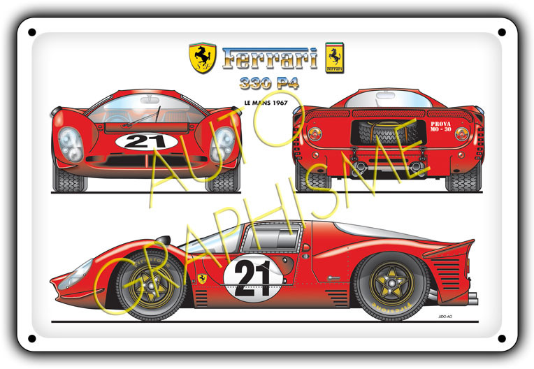 Pannello metallico Ferrari 330 P4 - AG-FO-044 - FO-044 - 3661768835197