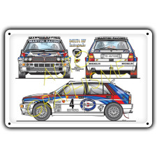Lancia Delta Integrale HF Mc metalen plaat - AG-FO-046 - FO-046 - 36617681518028