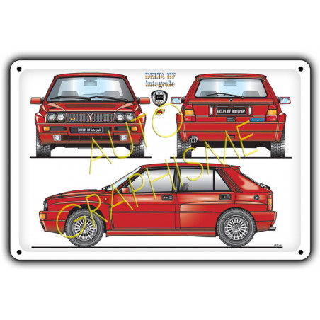 Plaque Métallique Lancia Delta Integrale HF