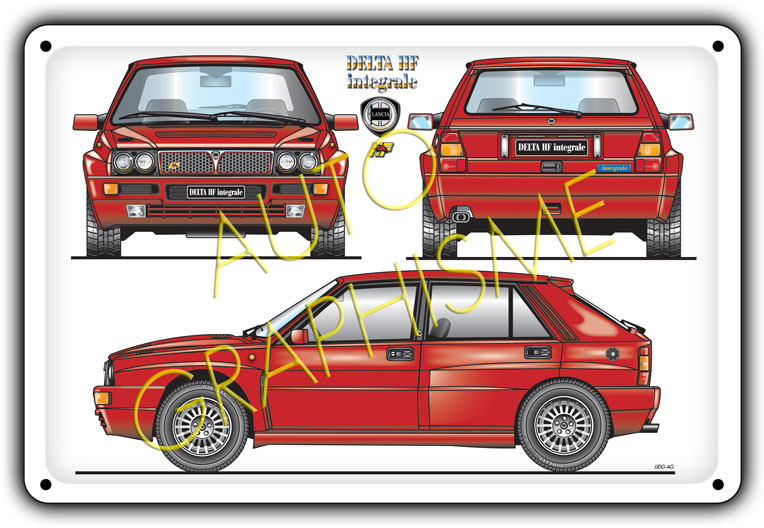 Pannello metallico Lancia Delta Integrale HF - AG-FO-047 - FO-047 - 3661768835203