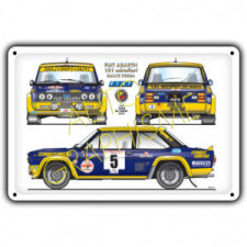 Plaque Métallique Fiat 131 Abarth