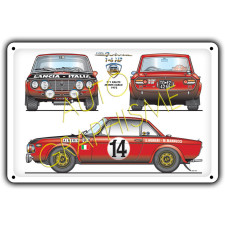 Lancia Fulvia 1.6 HF Mc Metalen Plaat - AG-FO-050 - FO-050 - 3661768835227