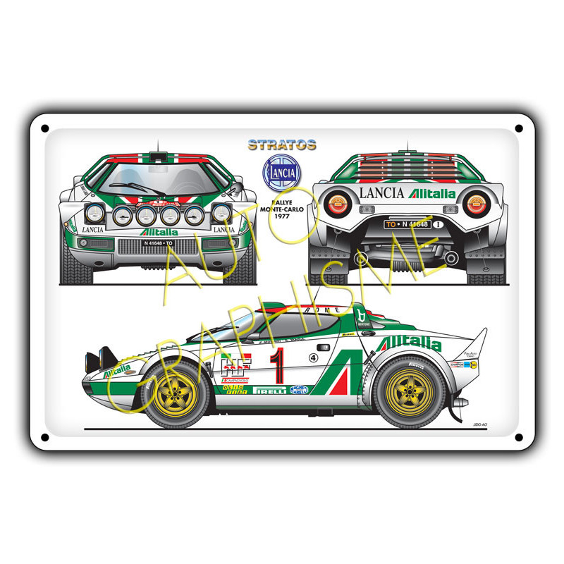 Pannello metallico Lancia Stratos 1977 Mc - AG-FO-051 - FO-051 - 3661768835234