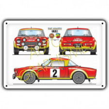 Fiat 124 Abarth Mc Metal Plate