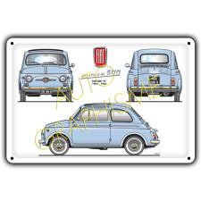 Metalen plaat Fiat 500D - AG-FO-053 - FO-053 - 36617681518098