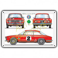 Alfa Romeo Giulia Sprint GTA 1600 Metal Plate