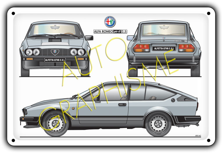 Pannello metallico Alfa Romeo Alfetta GTV 6 2.5L - AG-FO-057 - FO-057 - 36617681518135