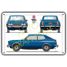 Fiat 128 coupé 1300 metalen plaat - AG-FO-058 - FO-058 - 3661768835272