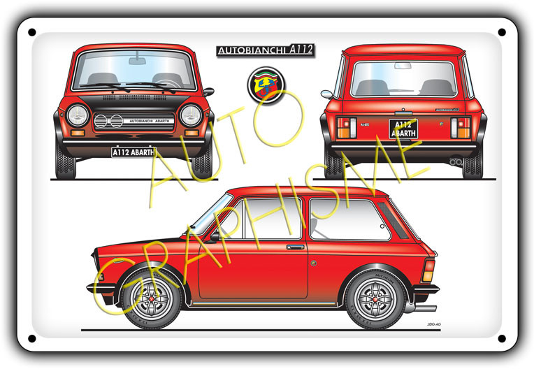 Pannello metallico Autobianchi A112 Abarth 70cv S1 - AG-FO-060 - FO-060 - 36617681518165