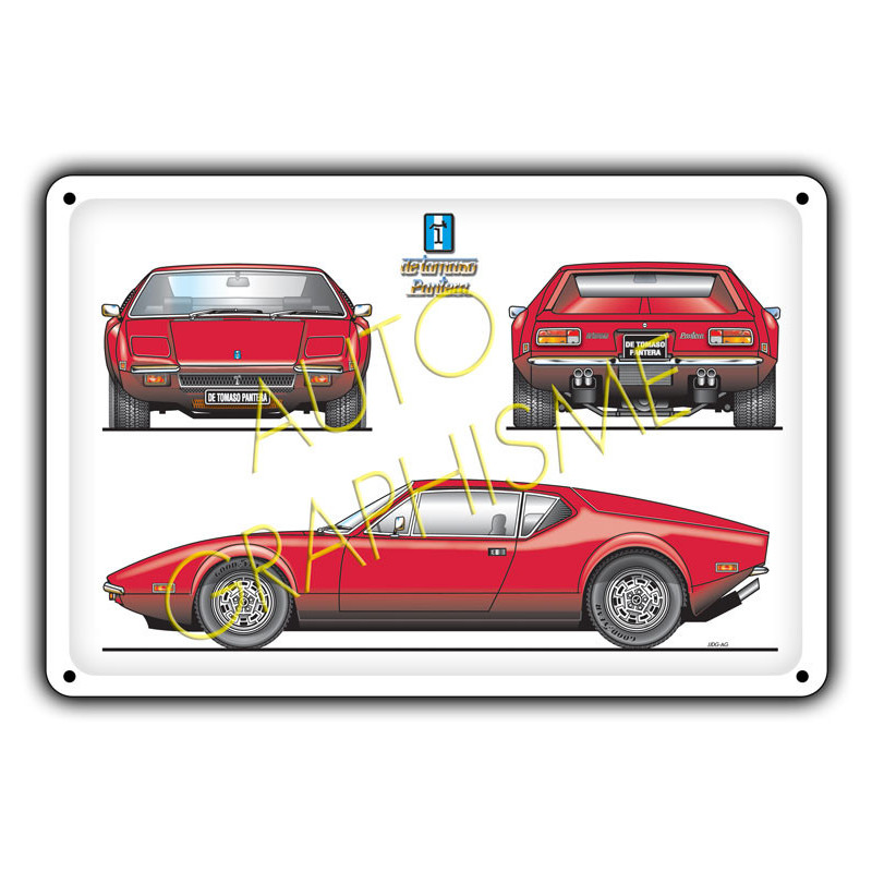 DE TOMASO PANTERA metalen plaat - AG-FO-063 - FO-063 - 36617681518195