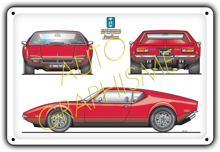 Placă metalică DE TOMASO PANTERA - AG-FO-063 - FO-063 - 36617681518195