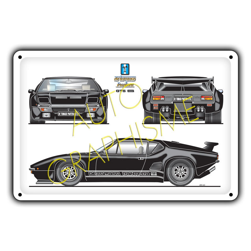 De Tomaso Pantera GT5 S metalen plaat - AG-FO-064 - FO-064 - 36617681518202