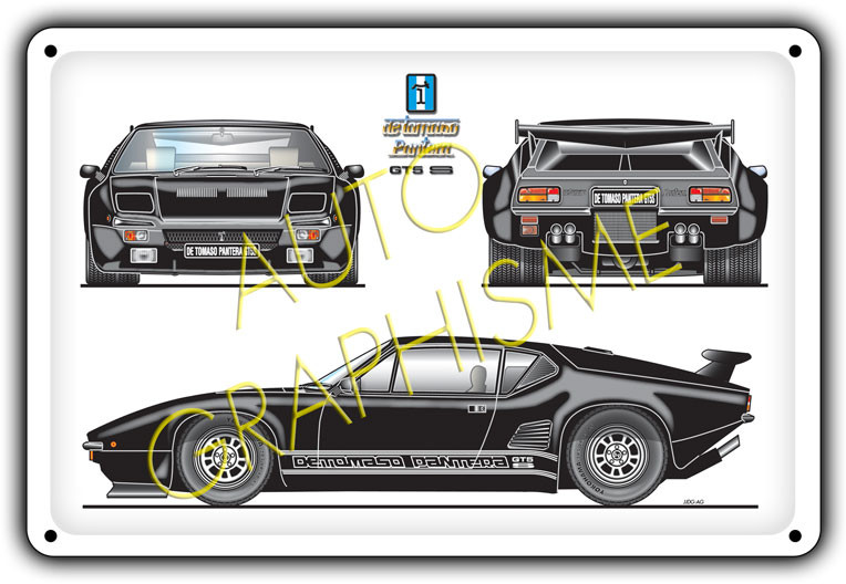 Plaque métallique de Tomaso Pantera GT5 S - AG-FO-064 - FO-064 - 36617681518202