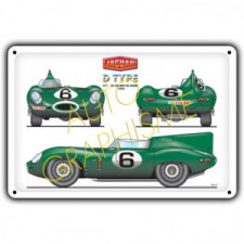Plaque Métallique Jaguar Type D