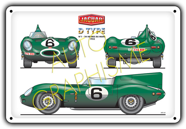 Placă metalică Jaguar Tip D - AG-FO-068 - FO-068 - 3661768835326