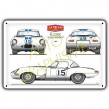 Plaque Métallique Jaguar Type E lightweight