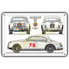 Jaguar MK2 3L8 TDF metalen plaat - AG-FO-072 - FO-072 - 3661768835364