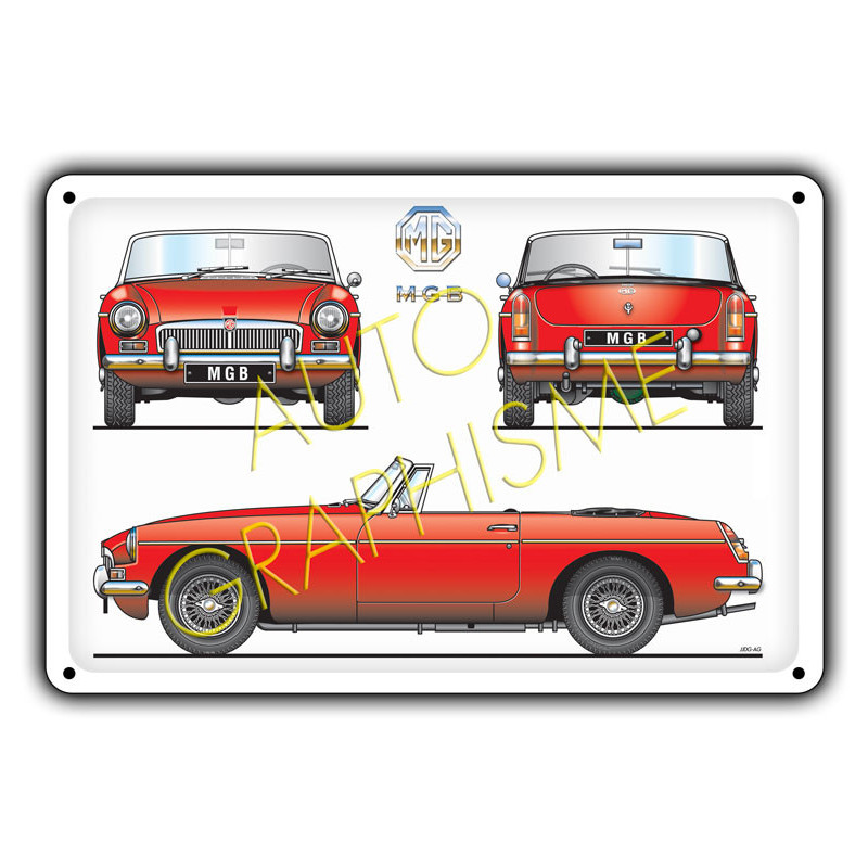 MGB Cabriolet metalen plaat - AG-FO-073 - FO-073 - 3661768835371