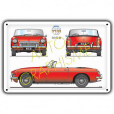 Plaque Métallique MGB Cabriolet