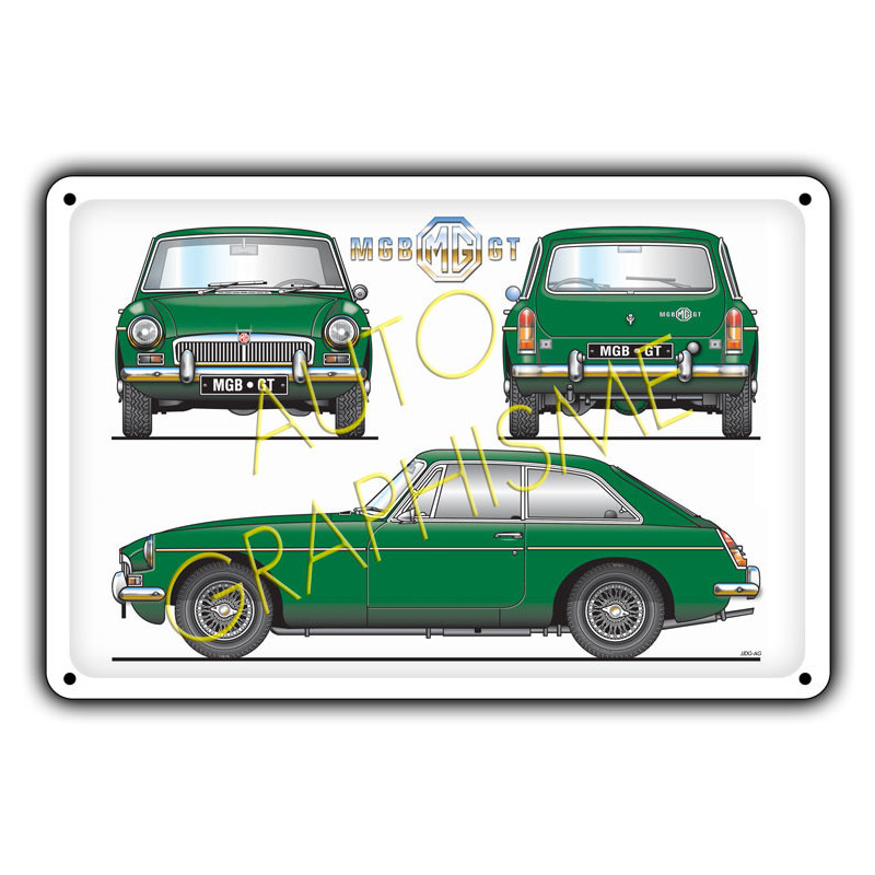 Metalen plaat MGB GT - AG-FO-074 - FO-074 - 36617681518309