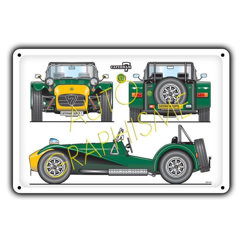Caterham Super 7 metalen plaat - AG-FO-078 - FO-078 - 36617681518349