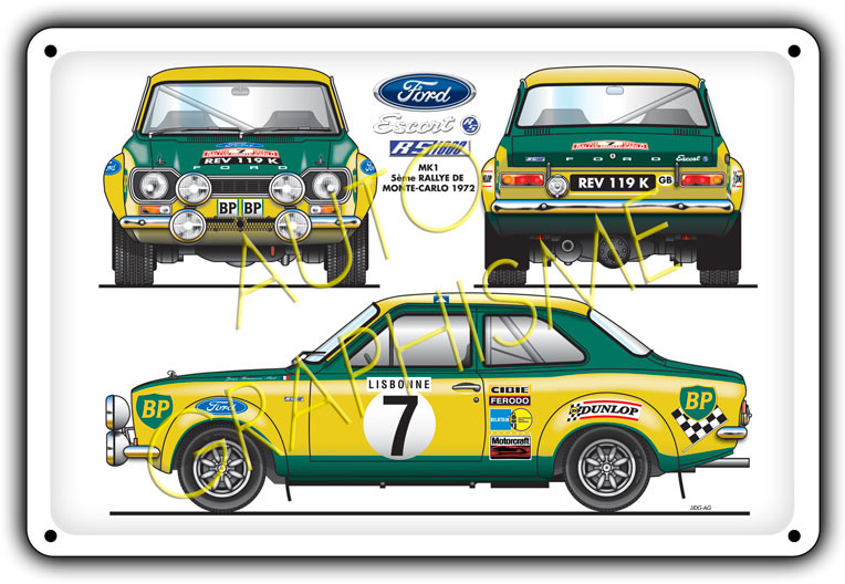 Ford Escort RS1600 MK1 Mc Metal Panel - AG-FO-079 - FO-079 - 3661768835418