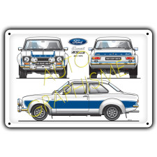 Metalen plaatje Ford Escort RS2000 mk1 - AG-FO-080 - FO-080 - 3661768835425