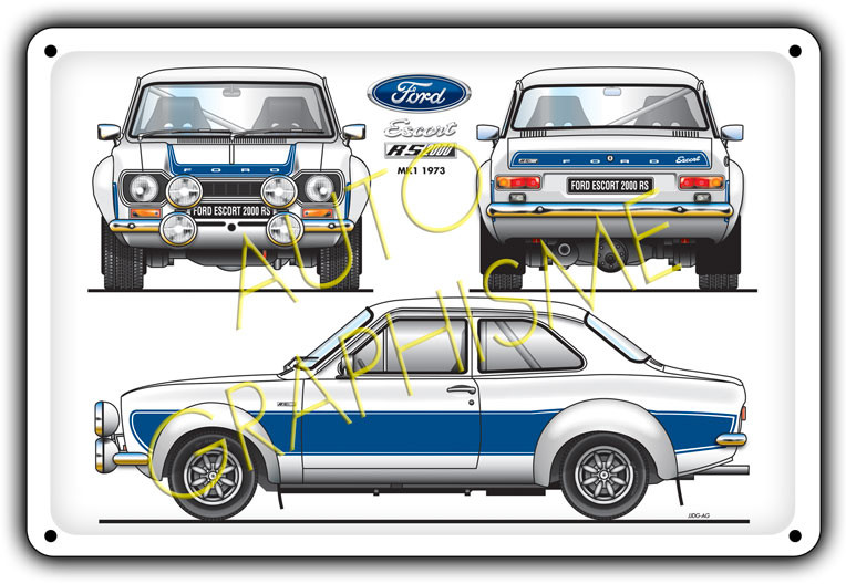 Pannello metallico Ford Escort RS2000 mk1 - AG-FO-080 - FO-080 - 3661768835425