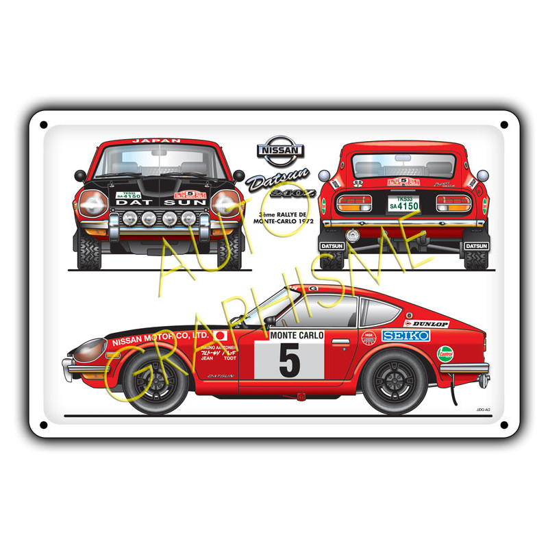 DATSUN 240 Z MC Metalen plaat - AG-FO-081 - FO-081 - 36617681518379
