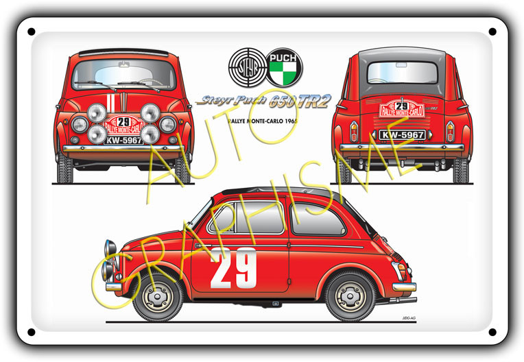 Placă metalică Steyr Puch 650 TR2 - AG-FO-088 - FO-088 - 36617681518446